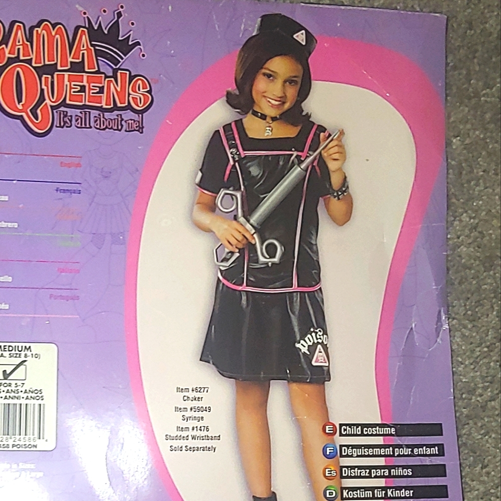 Rubies Halloween Costume Poison Nurse of Death with Hat GIRLS MEDIUM